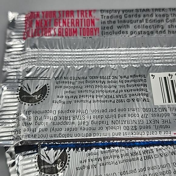 Star Trek Next Generation Inaugural Edition Unopened Packs Paramount Lot of 4 92 - Picture 6 of 9